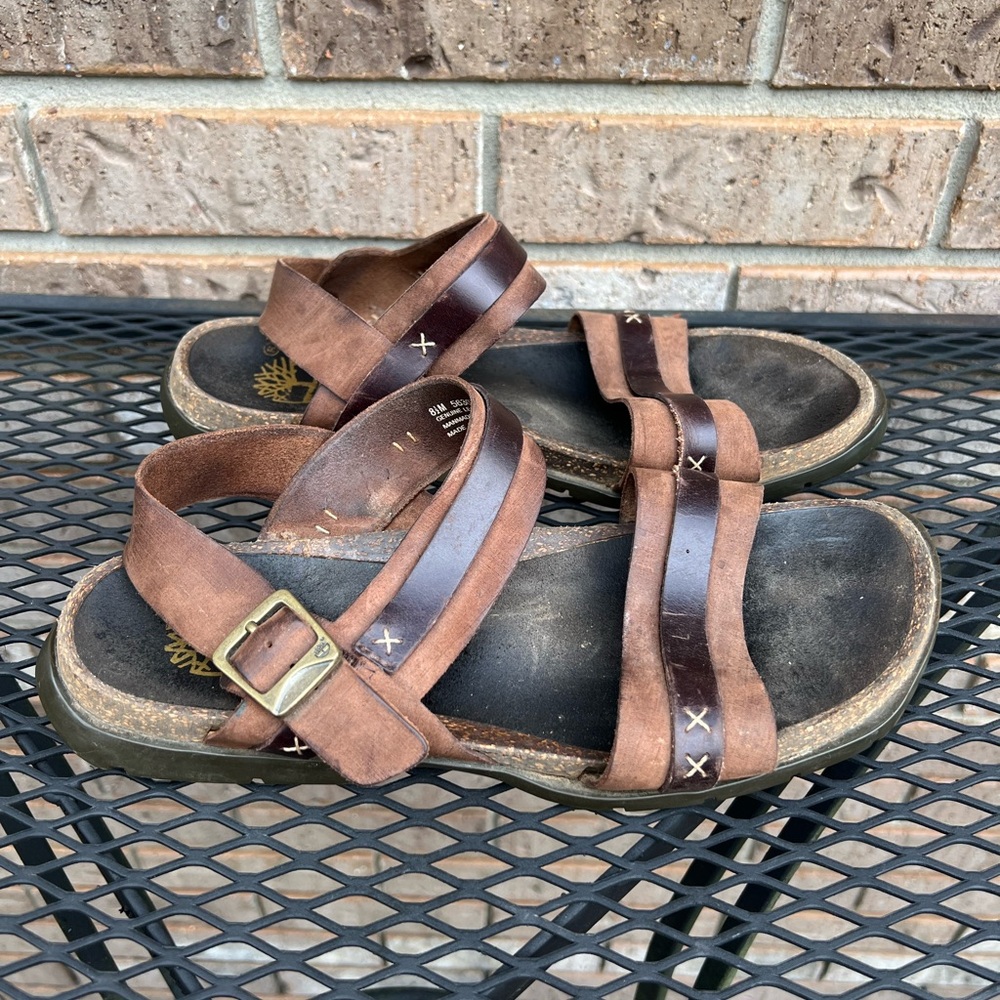 Timberland Brown and Dark Brown Sandals